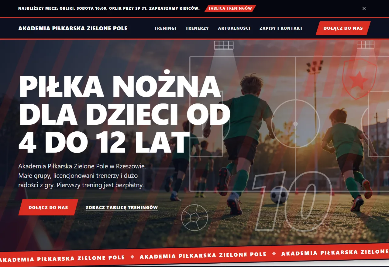 Szablon Klub na komputerze
