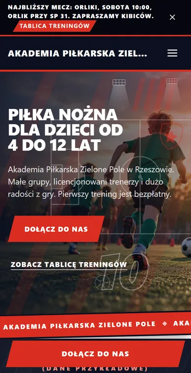 Szablon Klub na telefonie