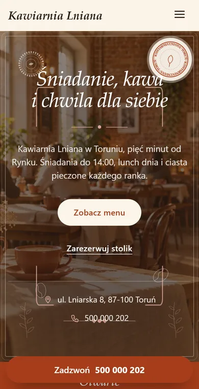 Szablon Lokal na telefonie