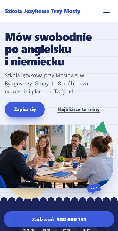 Szablon Szkoła na telefonie