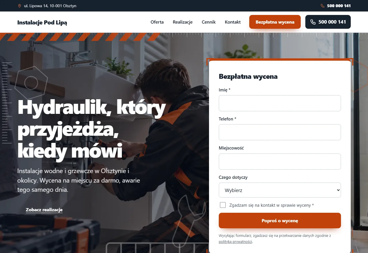 Szablon Usługi na komputerze